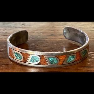 Sterling silver Native American cuff